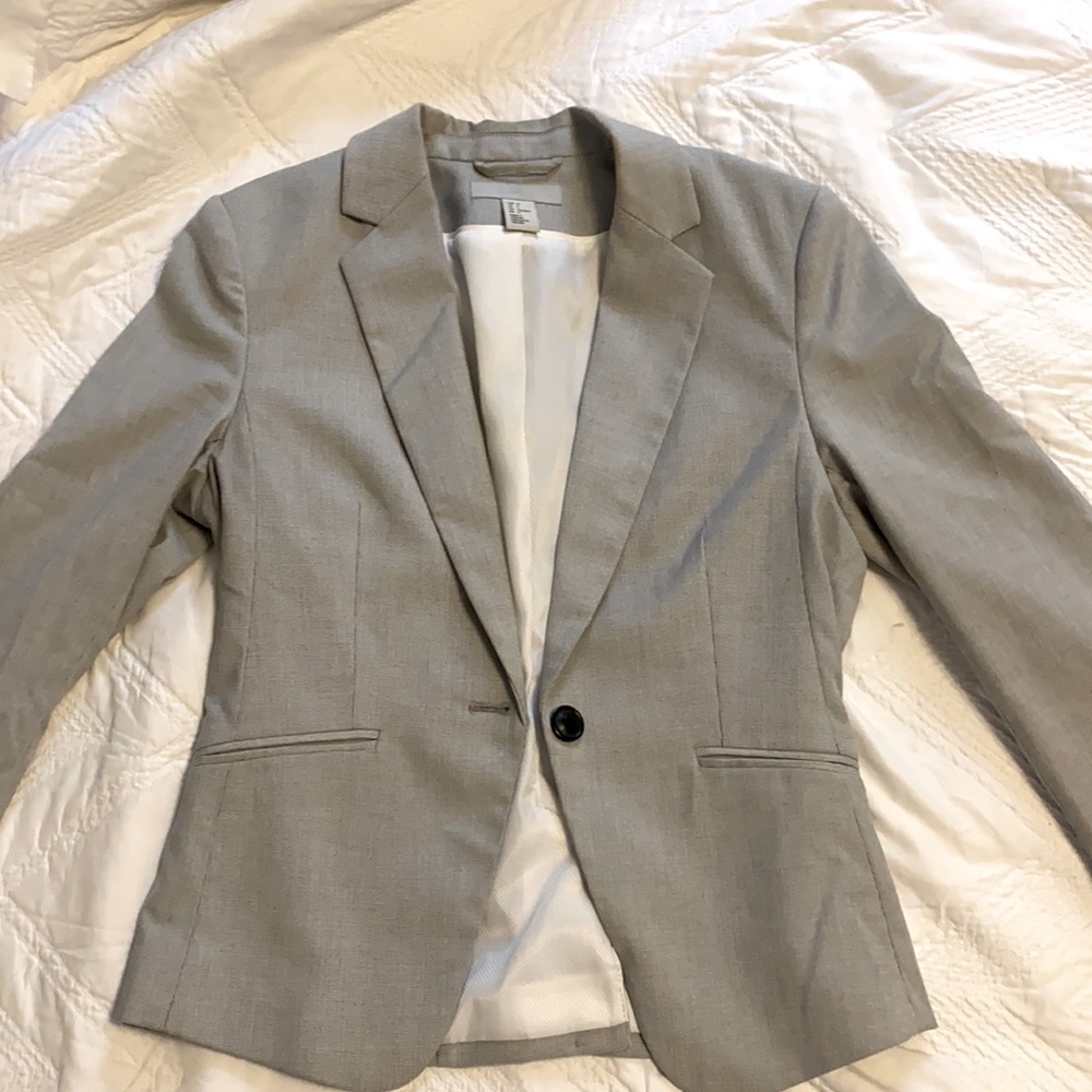 H&M Gray Fitted Blazer